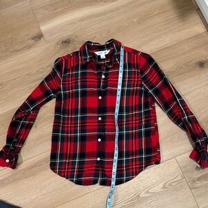 Old Navy Red and Black Plaid Button Down Shirt